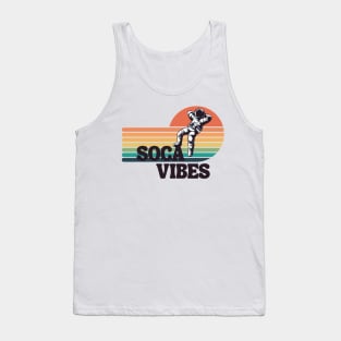 Soca Vibes Astronaut White Background Tank Top